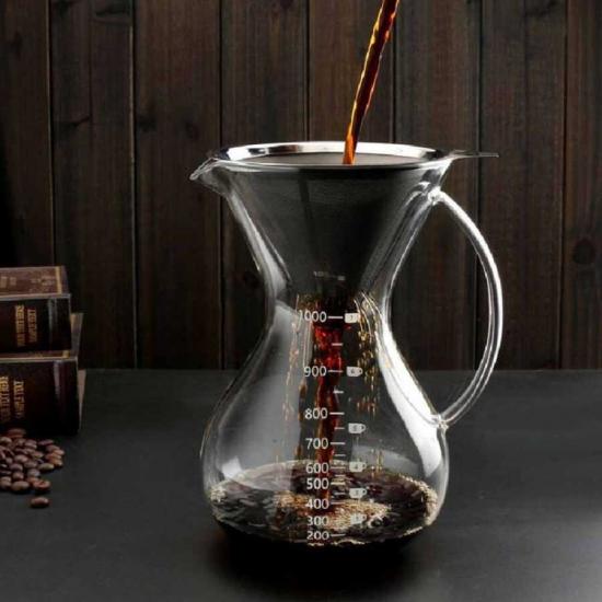 Chemex Doğal Kahve Demleyici Çelik Filtreli 8 Cup